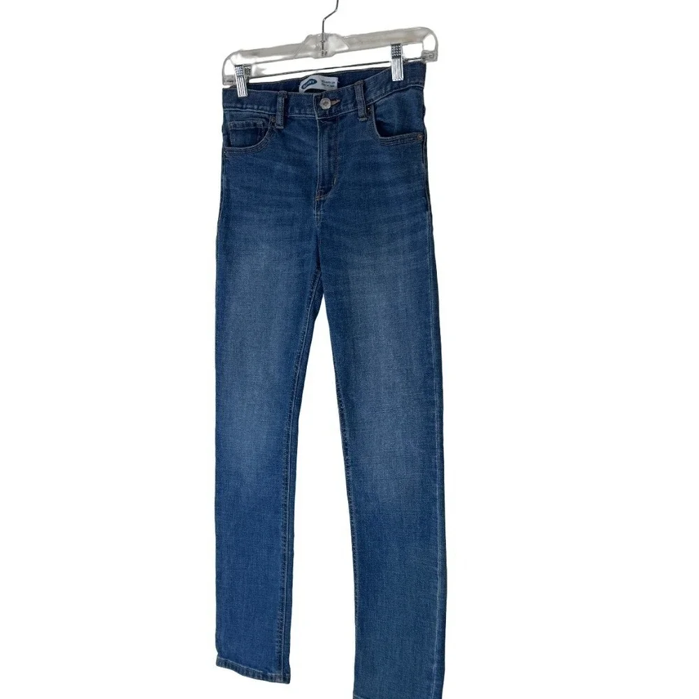 Old Navy Relaxed Slim Jeans Boys Size 14 Blue Medium Wash Built-In Tough Denim